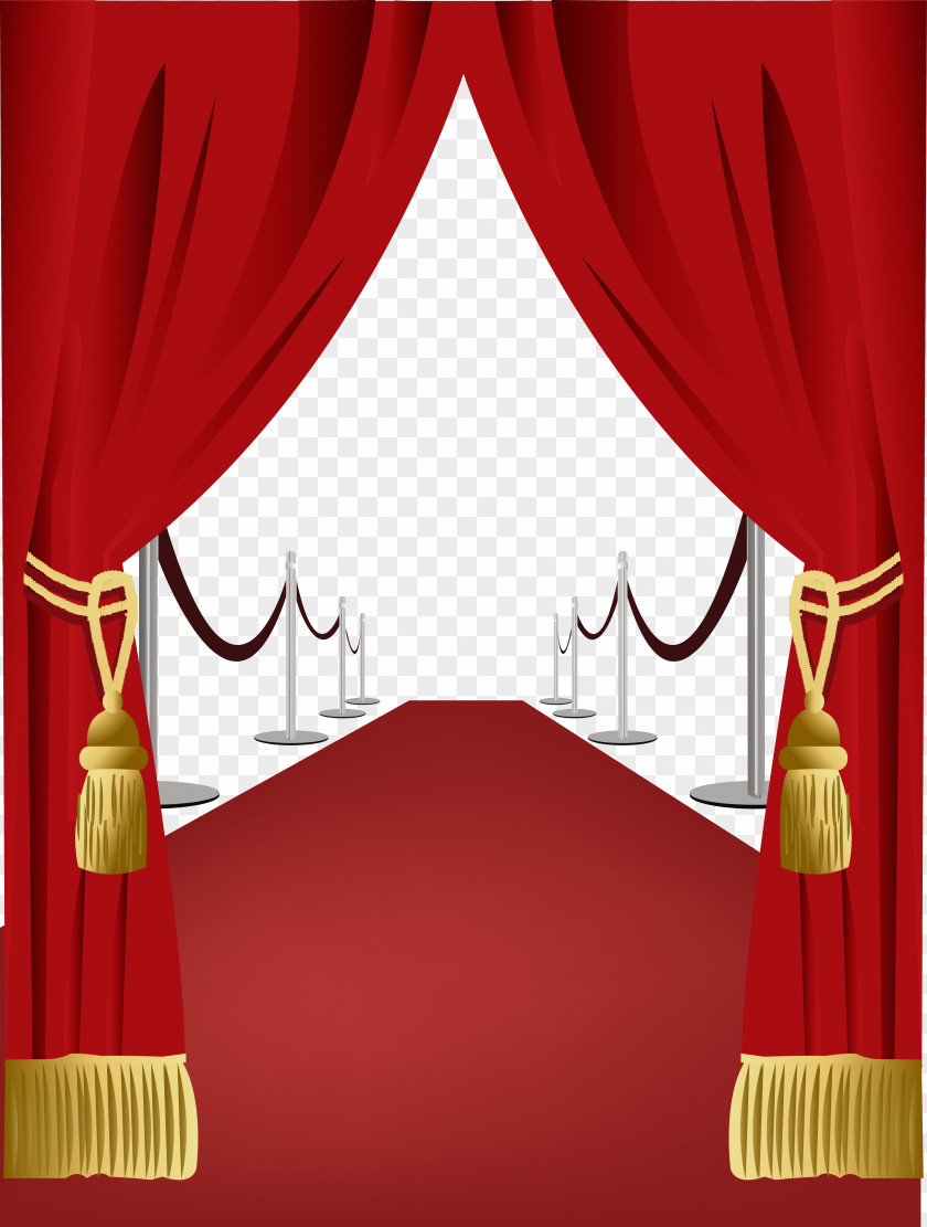 Curtain Red Carpet Welcome Light PNG