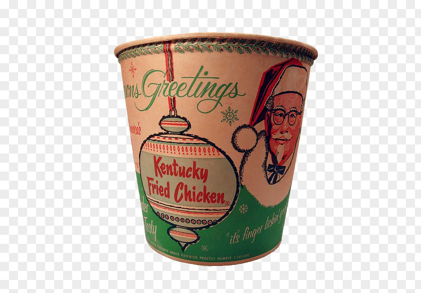 Retro KFC Family Bucket Fried Chicken Fast Food Fingers Meat PNG