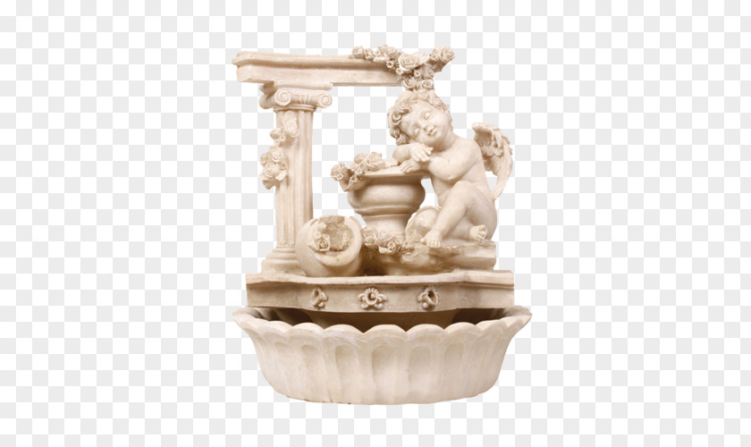 Rock Stone Carving Classical Sculpture Flowerpot Water Feature PNG