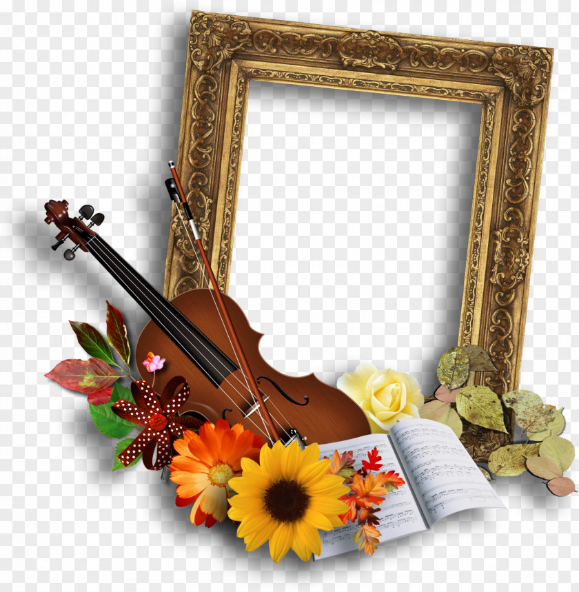 Trumpet And Saxophone Picture Frames PNG
