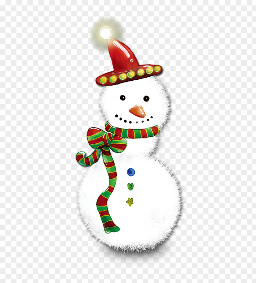 Colorful Snowman Santa Claus Christmas Decoration PNG