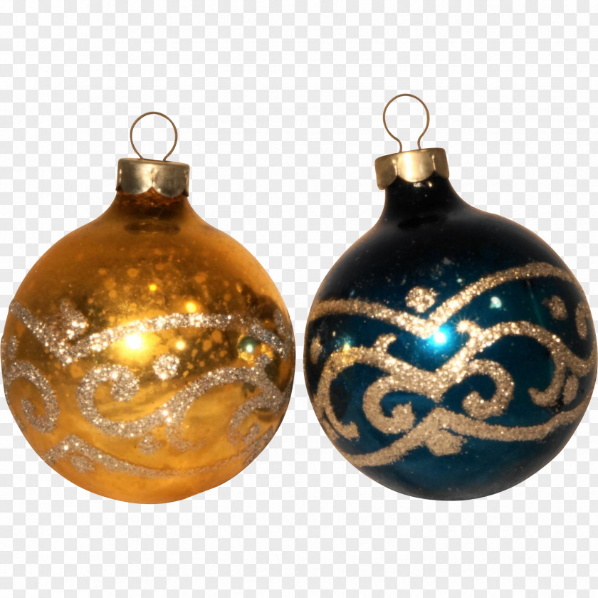 Glass Christmas Ornament Shiny Brite USA.One Day PNG