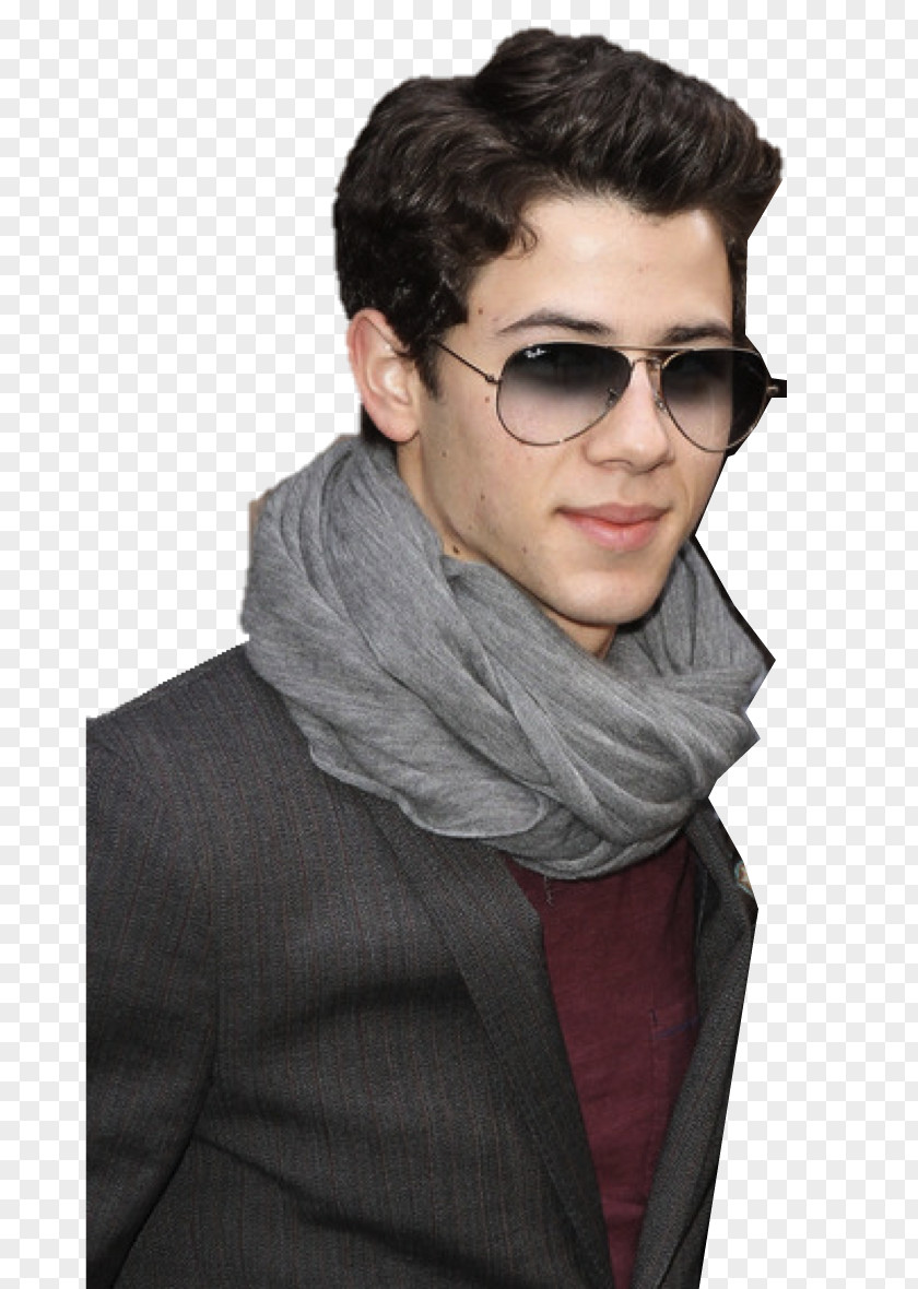 Glasses Sunglasses Scarf Outerwear Chin PNG