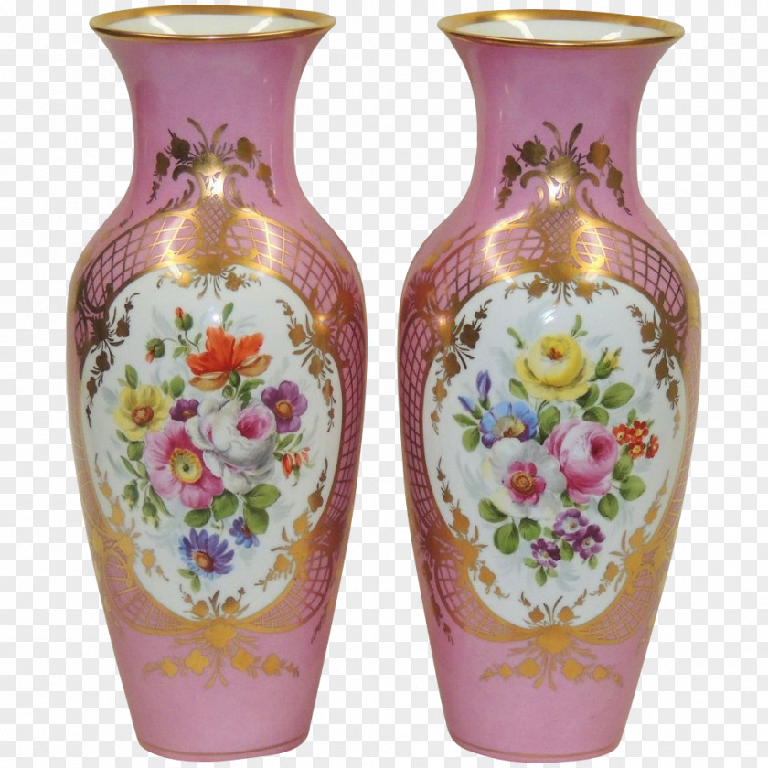 Hand Painted Vase Royal Porcelain Factory, Berlin Painting PNG