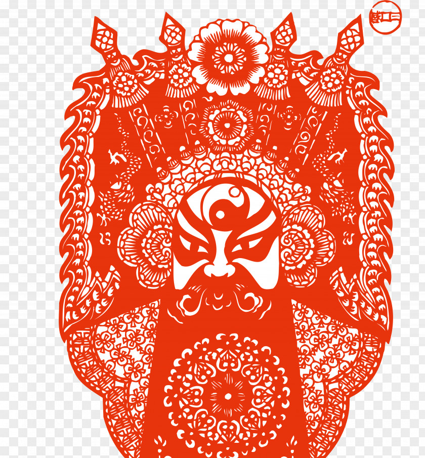 Facebook Chinese Paper Cutting Peking Opera Art PNG