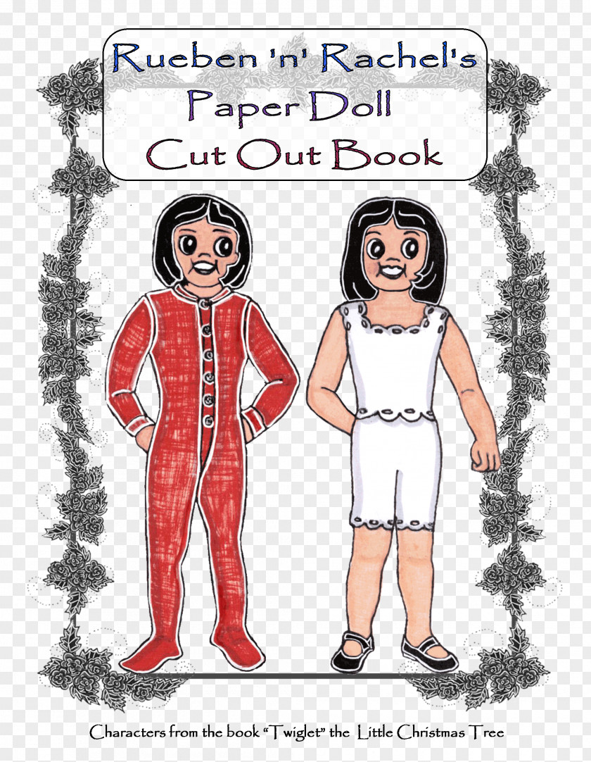 Paper Cut Out Doll T-shirt PNG
