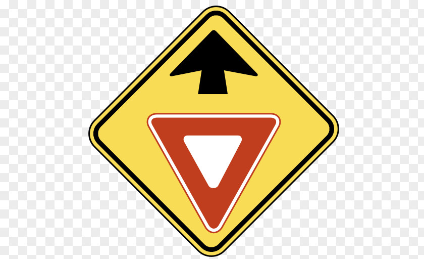Road Yield Sign Traffic Stop Warning Pedestrian Crossing PNG