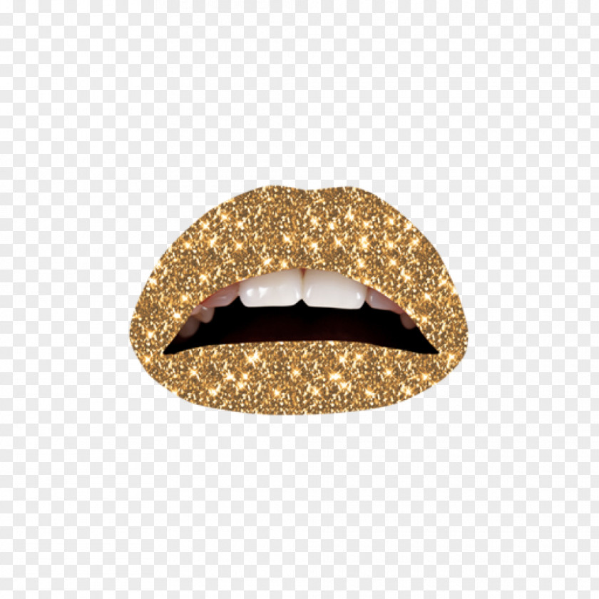 Gold Paint Cosmetics Violent Lips Glitter Tattoo PNG