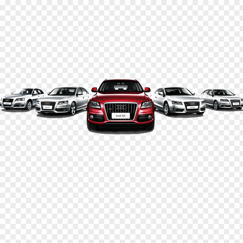 Audi A Row Of Cars Jiuzhou Car Rental Bus Zhangjiagang PNG