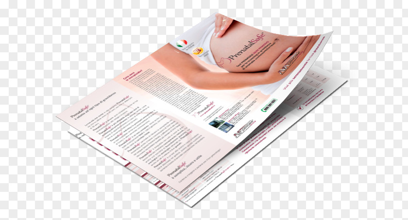 Brochure Mockup Diagnostica Prenatale Chorionic Villus Sampling Amniocentesis Cell-free Fetal DNA Test Method PNG