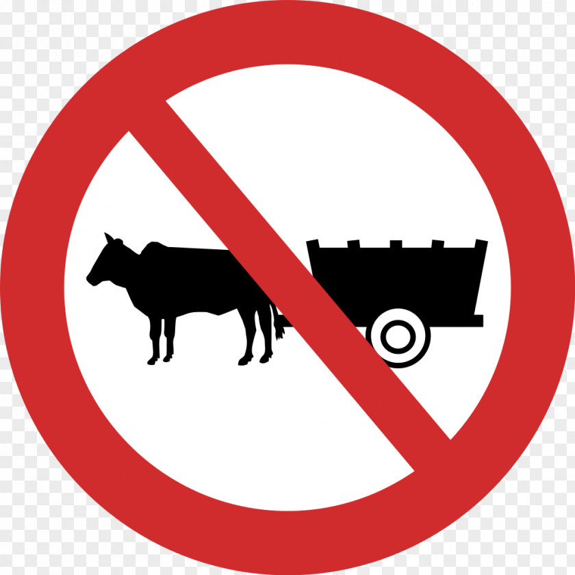 Bullock Prohibitory Traffic Sign Car Regulatory Road PNG