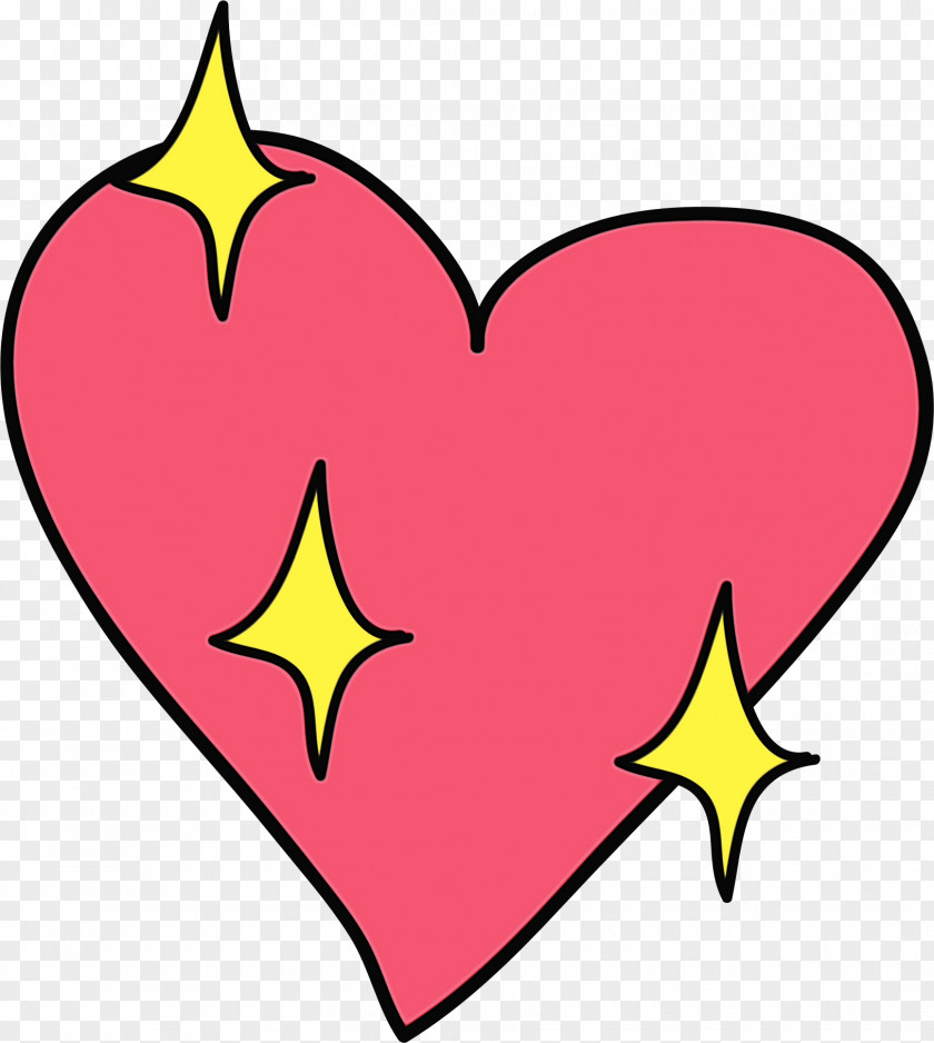 Heart Red Pink Line Art Love PNG
