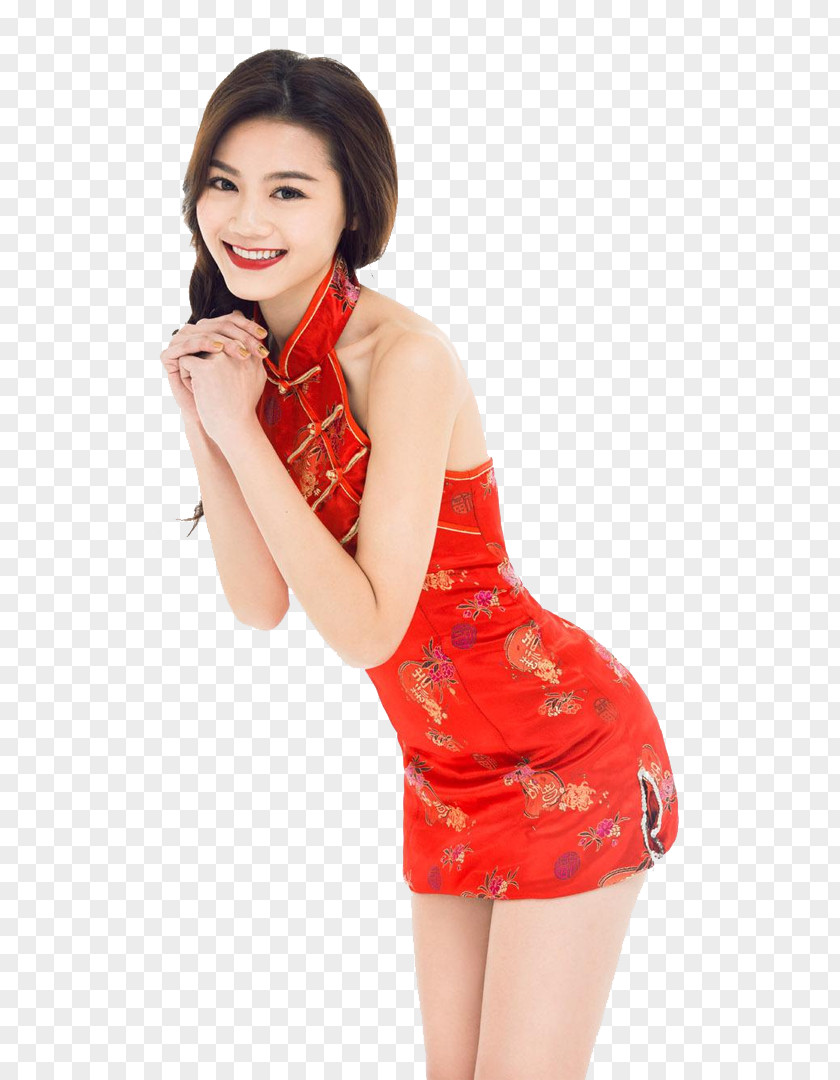 Model Chrissie Chau Chinese New Year Bainian Photo Shoot PNG