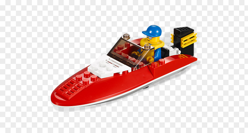 Motor Boat LEGO CITY Speed 4641 Set Building Blocks Red Sailor Racer Rescue Amazon.com Lego Minifigure Boats PNG