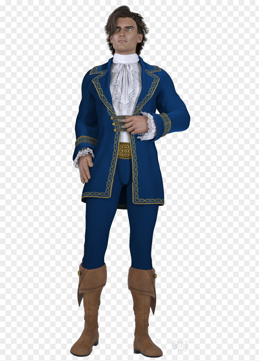 Prince Charmin Costume Design Electric Blue PNG