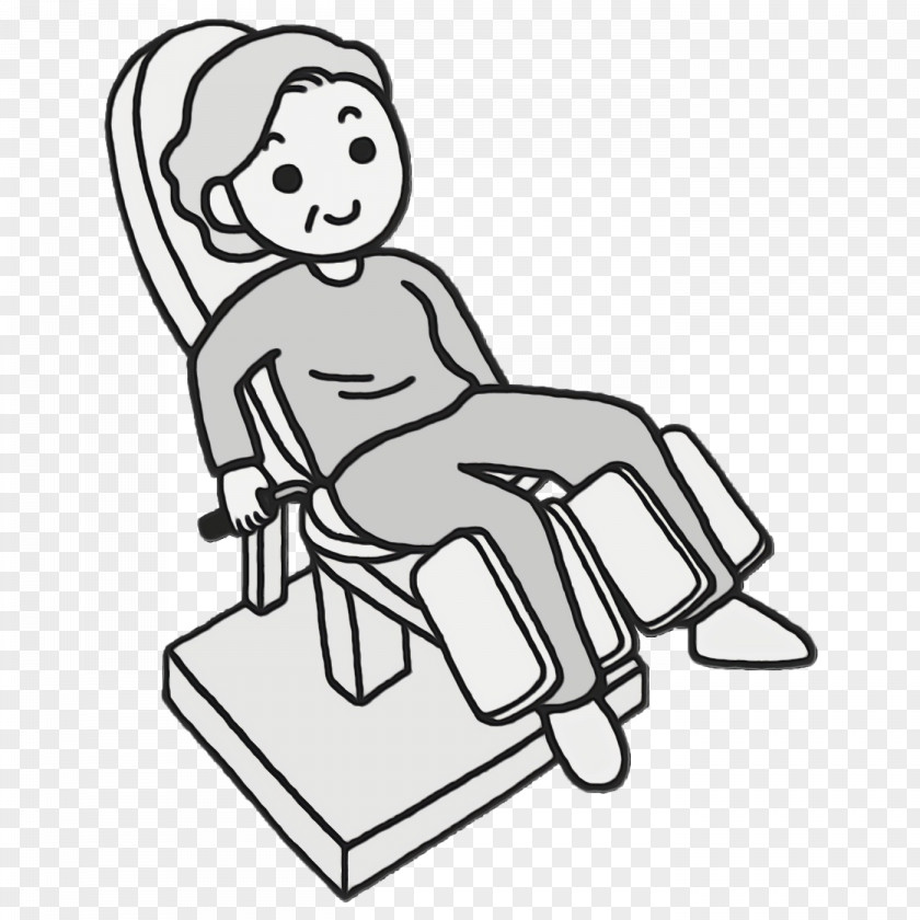Human Line Art Chair Cartoon PNG