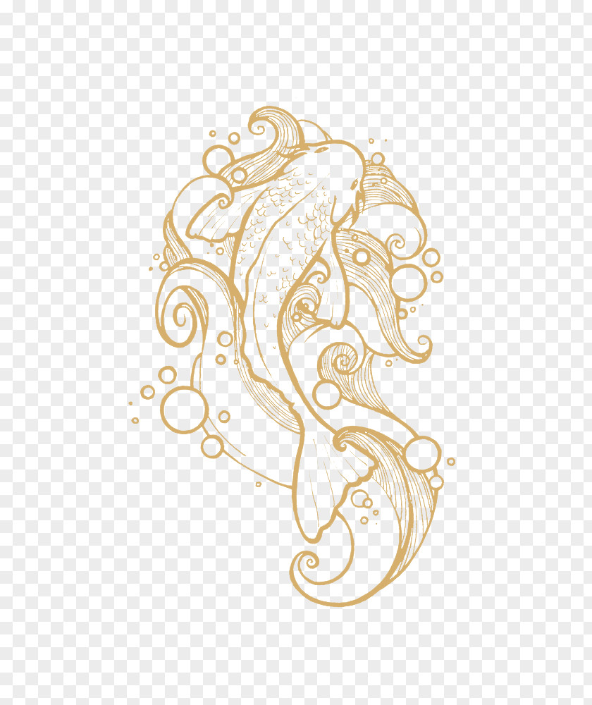 Line Art Ornament Yin Yang PNG