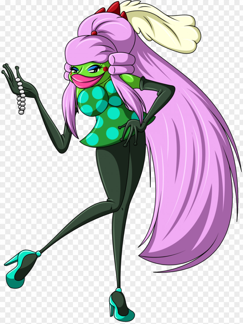 Miss Thumbelina Mrs. Dolores 'Mama' Toad Character Fan Art PNG