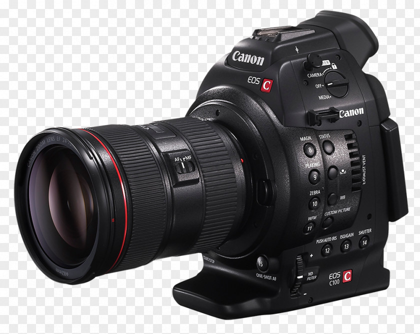 Photo Camera High-Quality Canon EOS C100 EF Lens Mount Cinema C500 PNG
