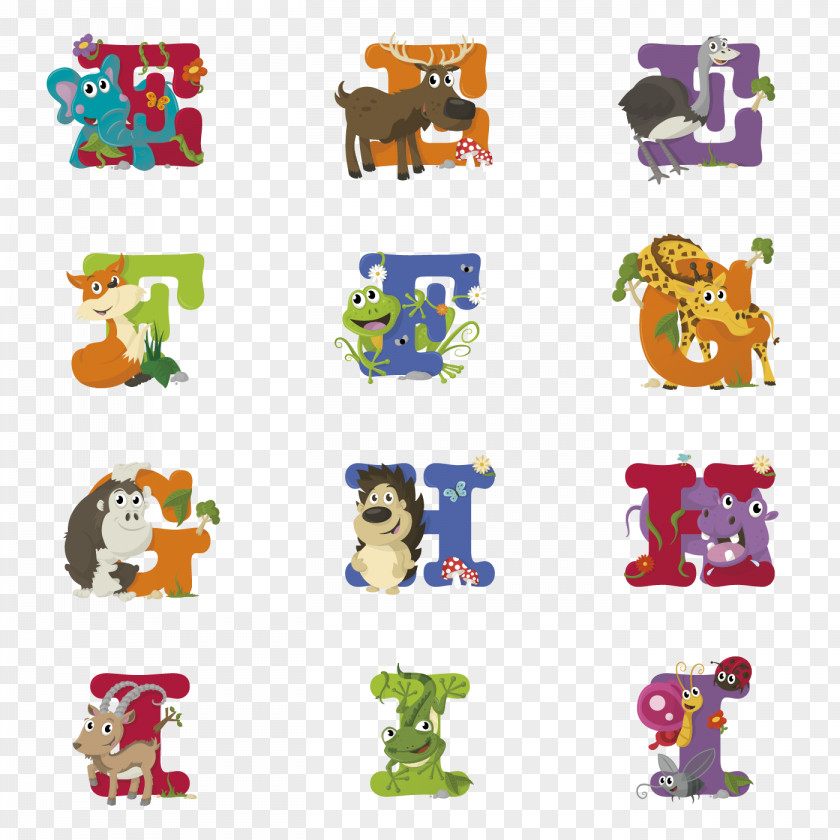 Alphabet Song Animal Letter PNG