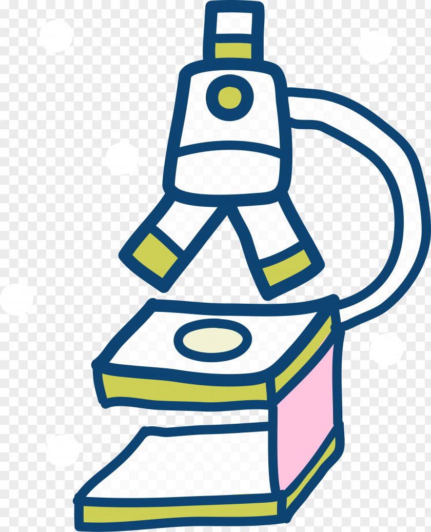 Cartoon Hand Drawing Microscope Clip Art PNG