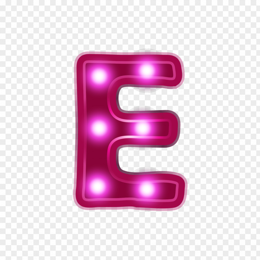 Red Neon Alphabet E Letter PNG