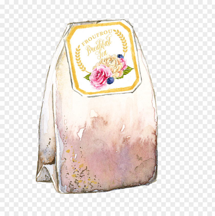 Rose Tea Flowering Bag PNG