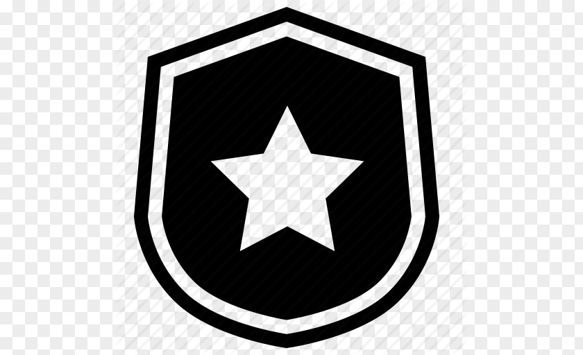Black Police Badge Icon Trophy Clip Art PNG