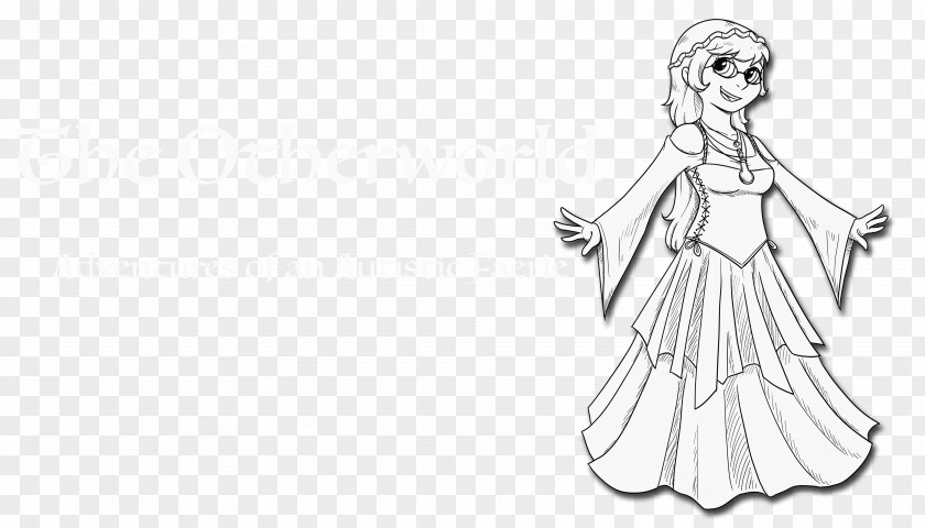 Drawing Line Art Cartoon Dress Sketch PNG