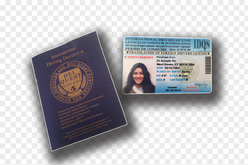 Driving International Permit Driver's License United States PNG