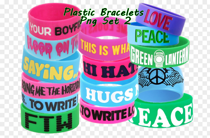 Plastic Bracelets Wristband Font Product PNG