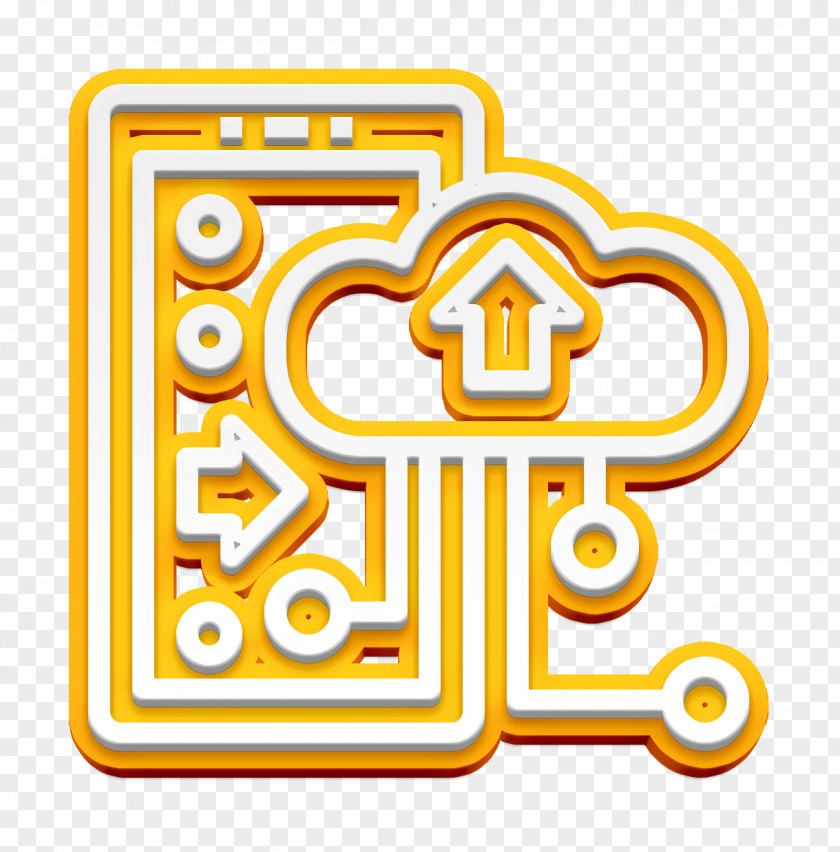 Cloud Storage Icon Upload Mobile Interface PNG