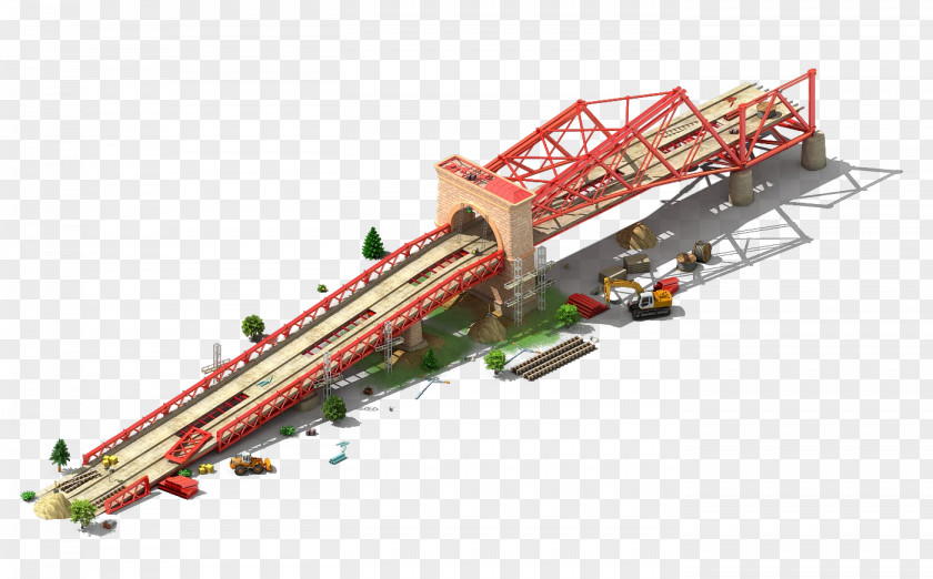 Construction Train Rail Transport Architectural Engineering Bridge PNG