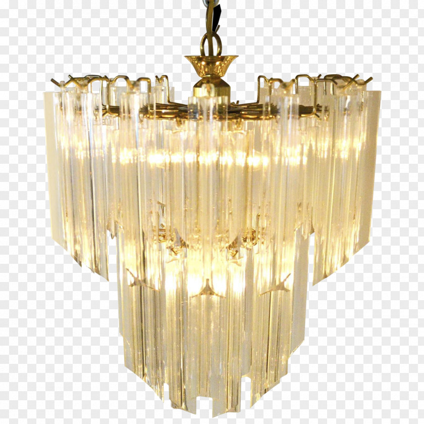 Glass Chandelier Brass Mid-century Modern Ceiling PNG