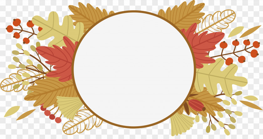 The Autumn Leaves Decorate Title Box Leaf PNG