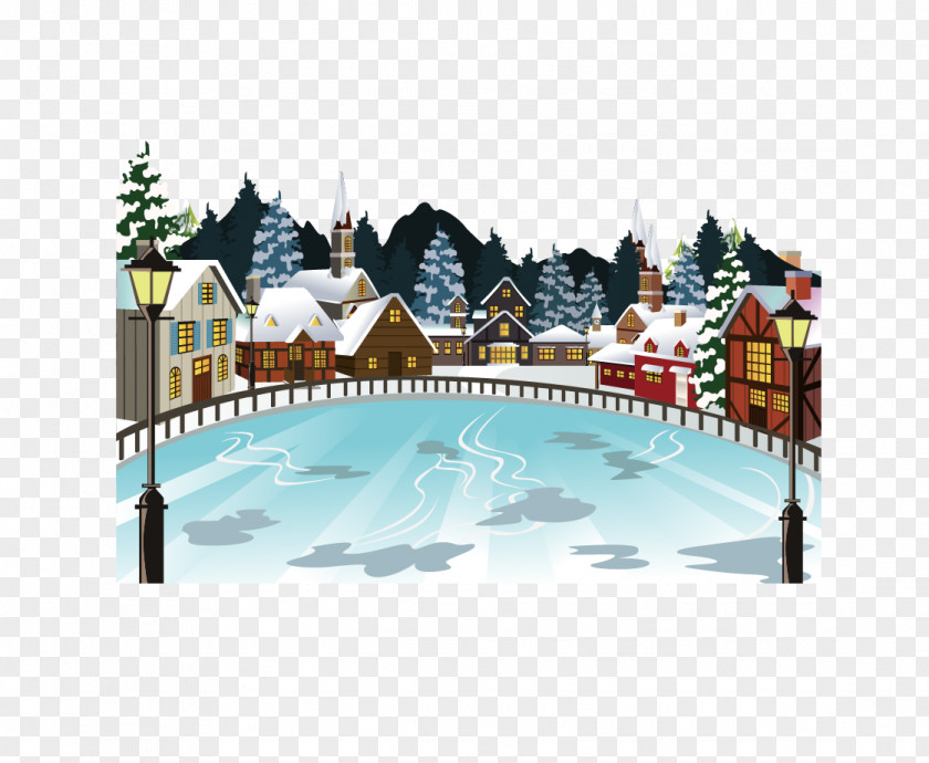 Vector Snow House Animation Computer File PNG