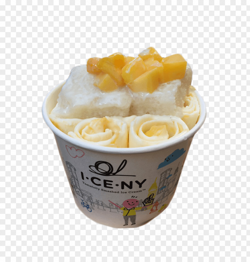 Mango Rice Gelato Frozen Yogurt Stir-fried Ice Cream PNG
