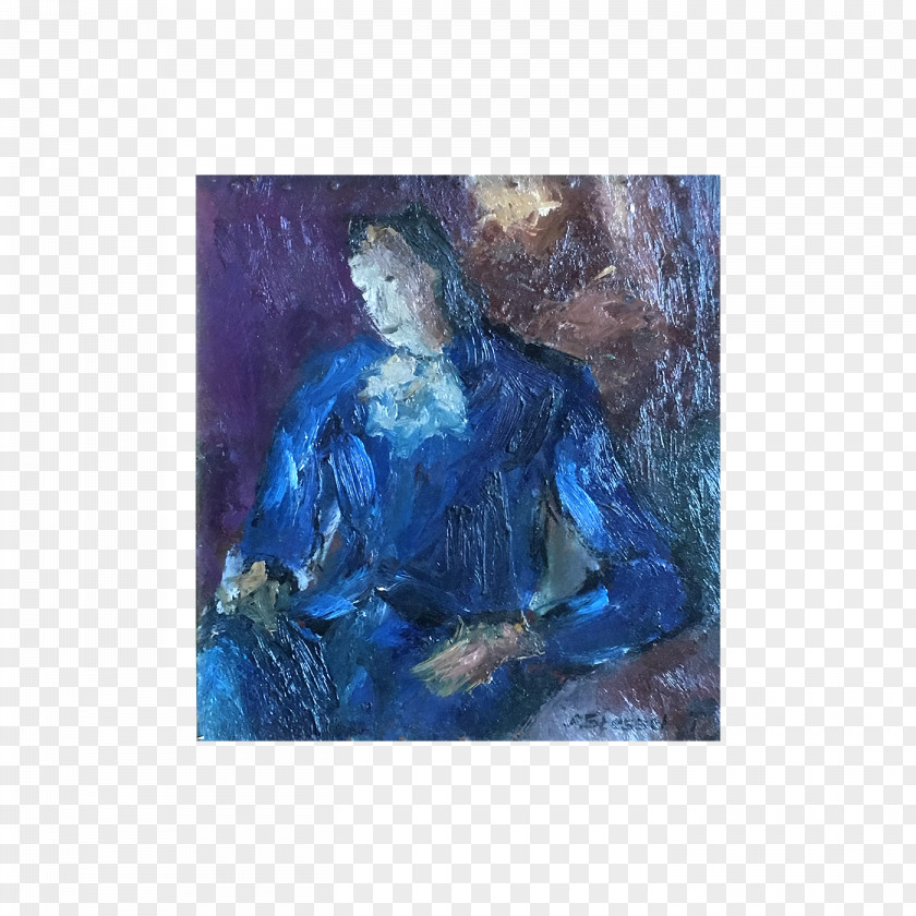 Antiquity Watercolor Art Cobalt Blue Painting Violet PNG