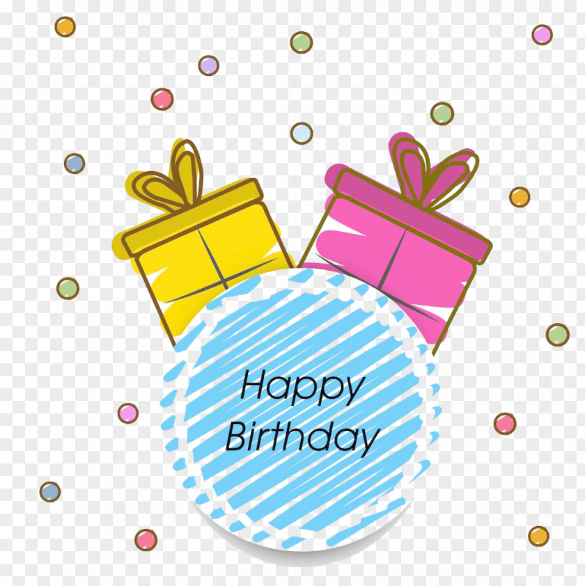 Birthday Elements Paper Gift Clip Art PNG