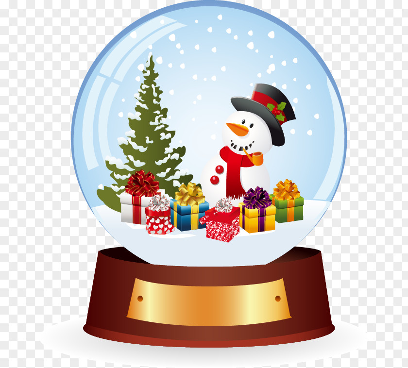 Blue Ball Snowman Christmas Gift Santa Claus PNG