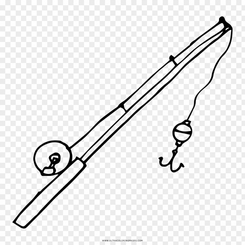 Fishing Rods Drawing Ausmalbild Coloring Book PNG