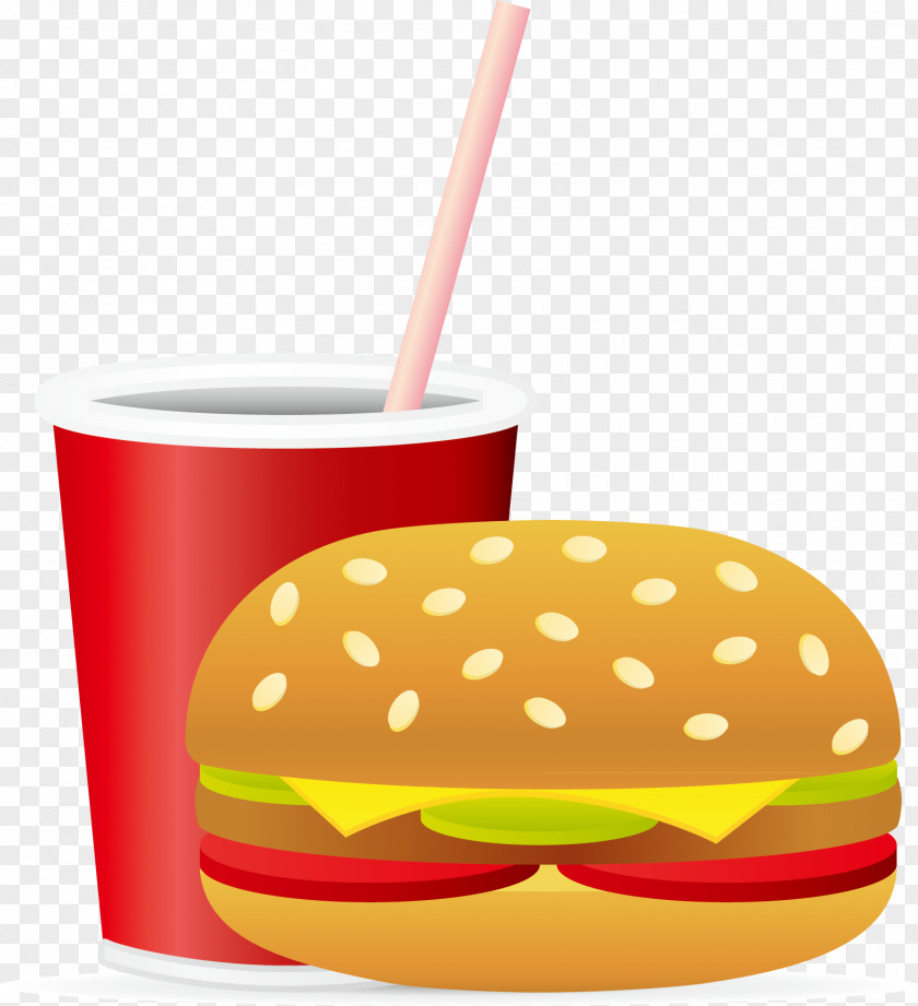 Foreign Breakfast Soft Drink Hamburger Fast Food Junk French Fries PNG
