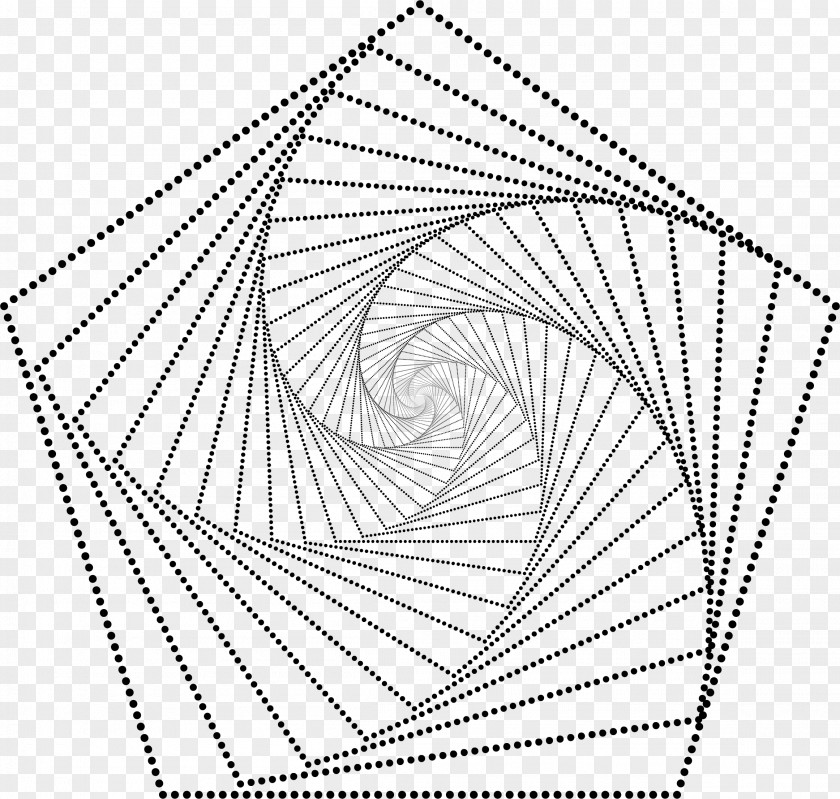 Pentagon Spiral Sacred Geometry Square PNG