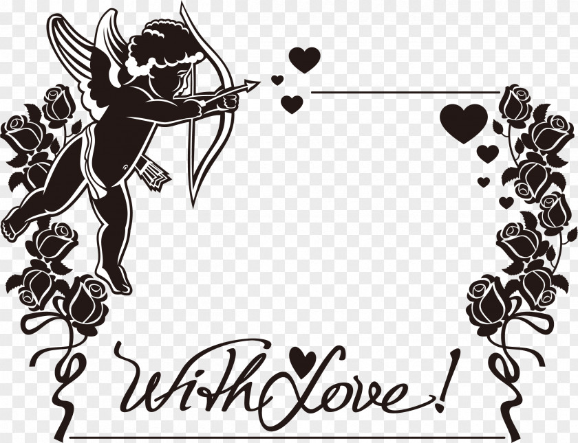 Love Cupid Border Cherub Heart PNG