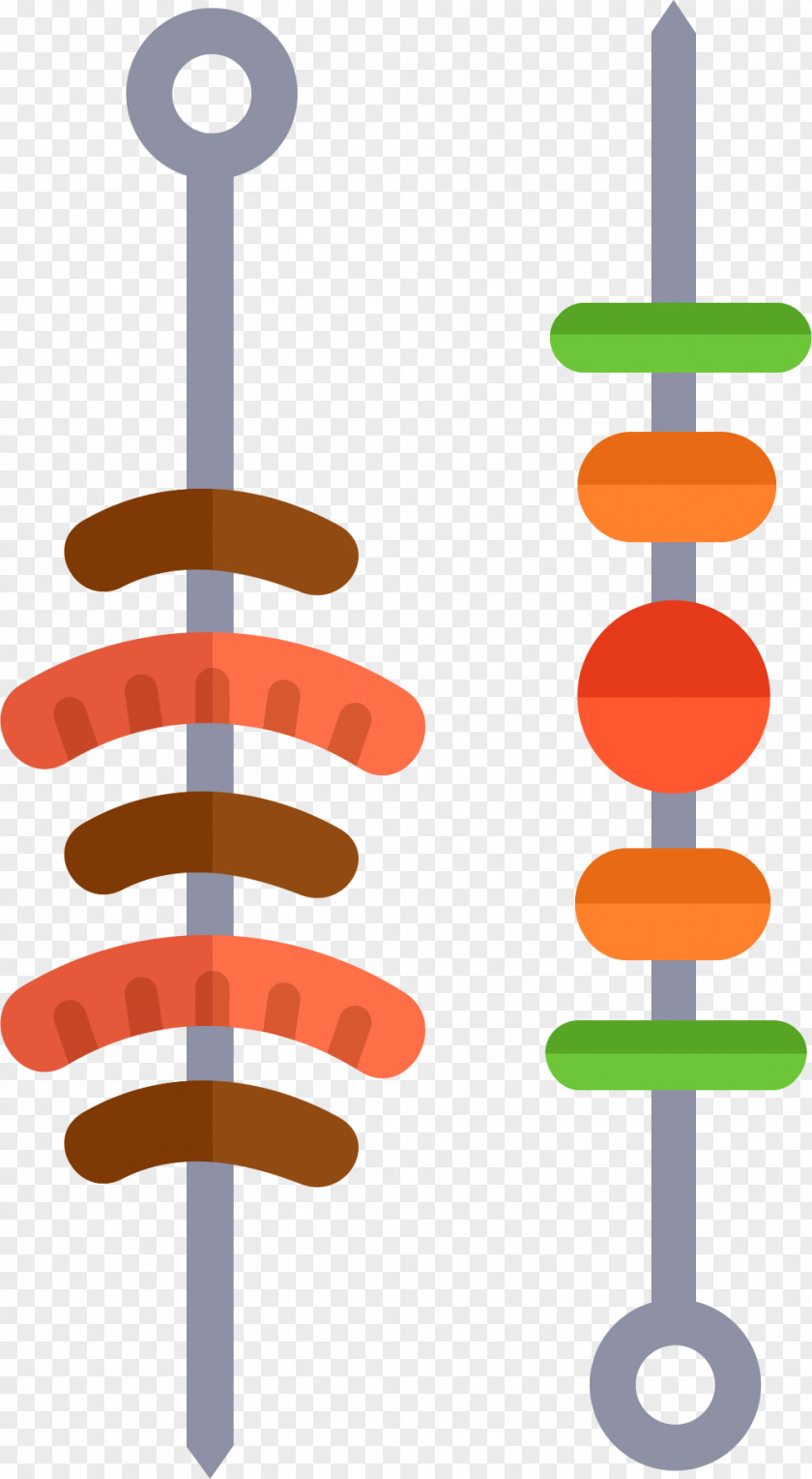 Pork Barbecue Sausage Hamburger Skewer PNG