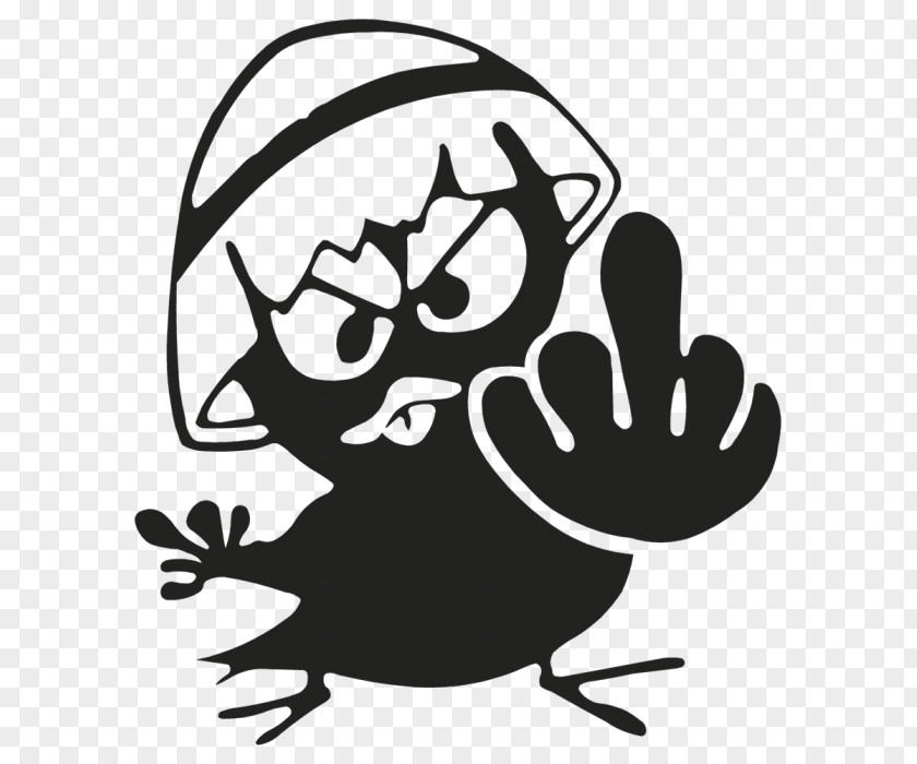 Caricature Calimero Sticker The Finger Digit Decal PNG