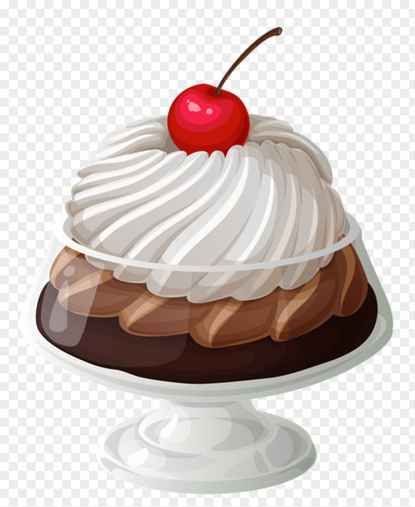 Chocolate Cake Sundae Ice Cream Muffin PNG