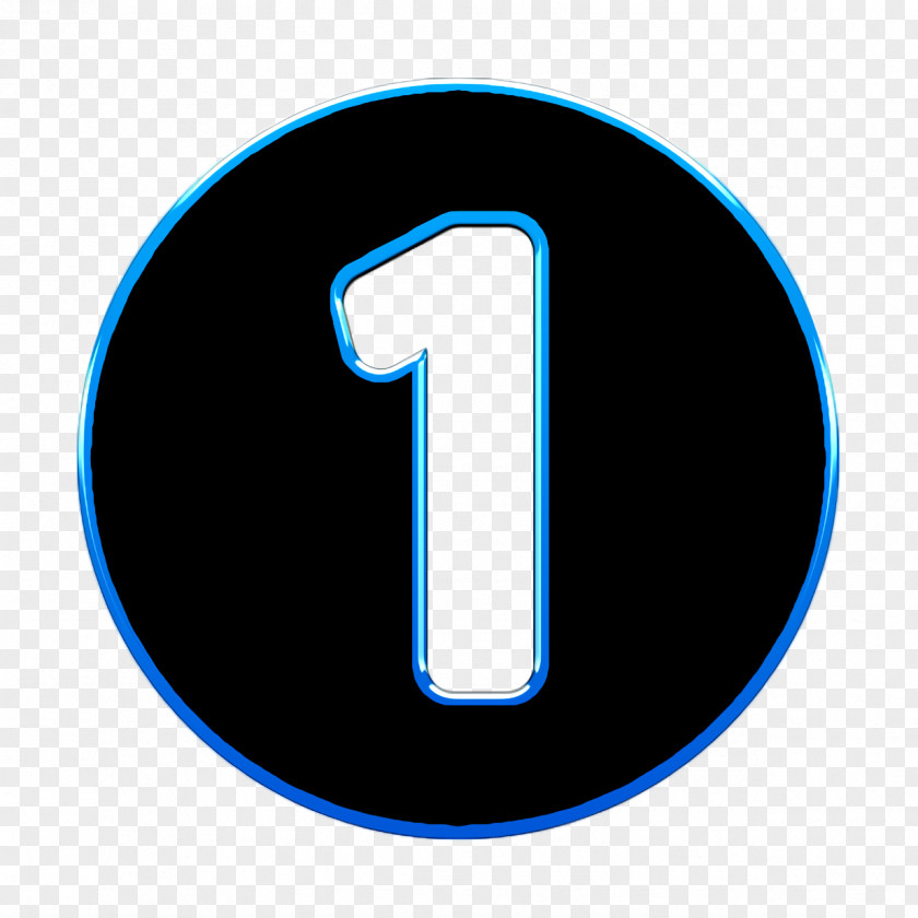Icon Number One Inside A Circle Shops PNG
