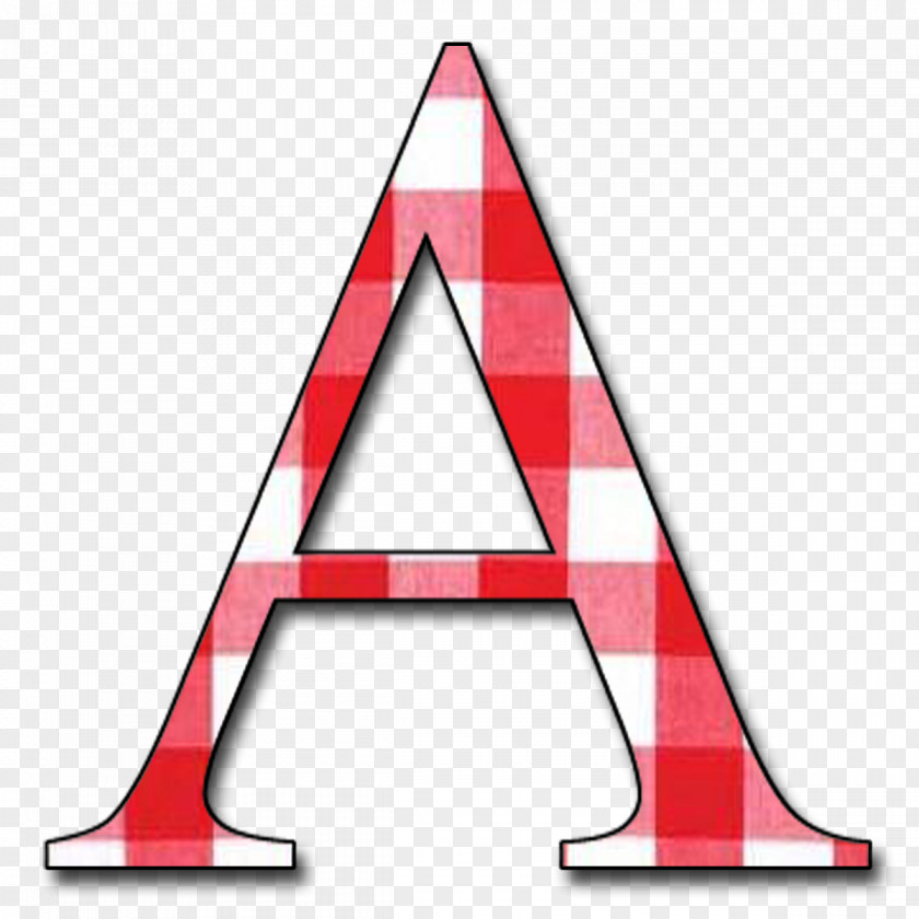Letter Alphabet Gingham Clip Art PNG