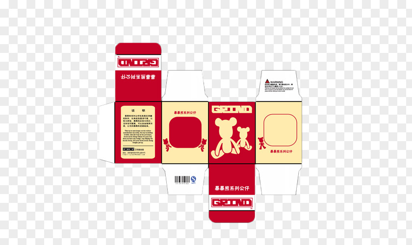 Red Mickey Mouse Box Expanded View Paper Packaging And Labeling Net Circle PNG
